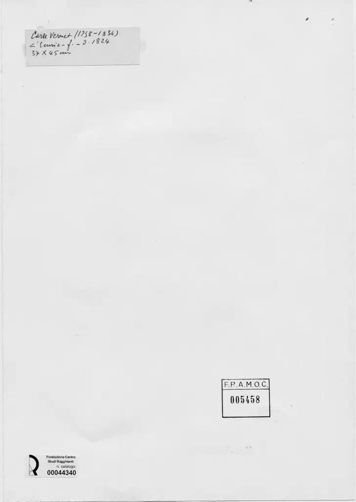 Anonimo , Vernet, Carle - sec. XIX - La scuderia , retro