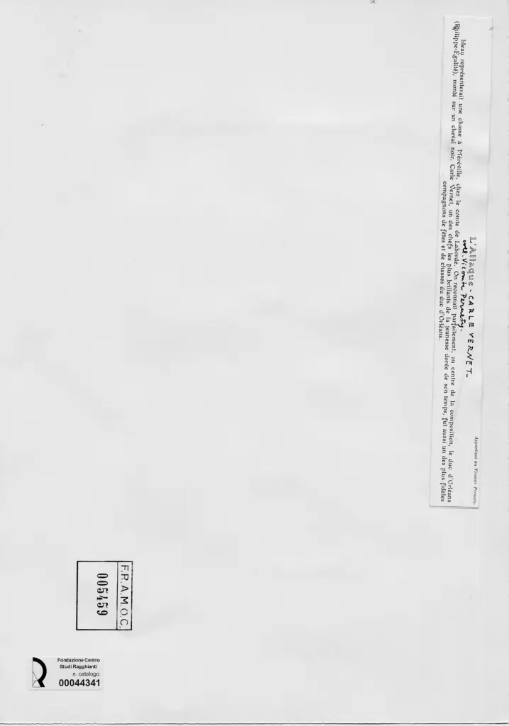 Anonimo , Vernet, Carle - sec. XIX - L'attacco , retro