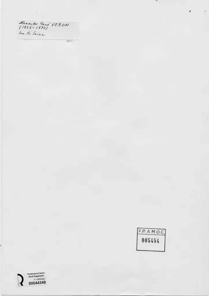 Anonimo , Veron, Alexandre Renè - sec. XIX - Sulla Senna , retro