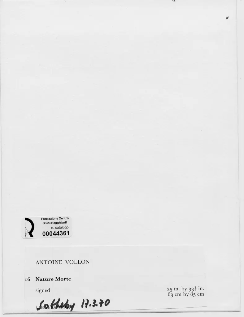 Anonimo , Vollon, Antoine - sec. XIX - Natura morta , retro