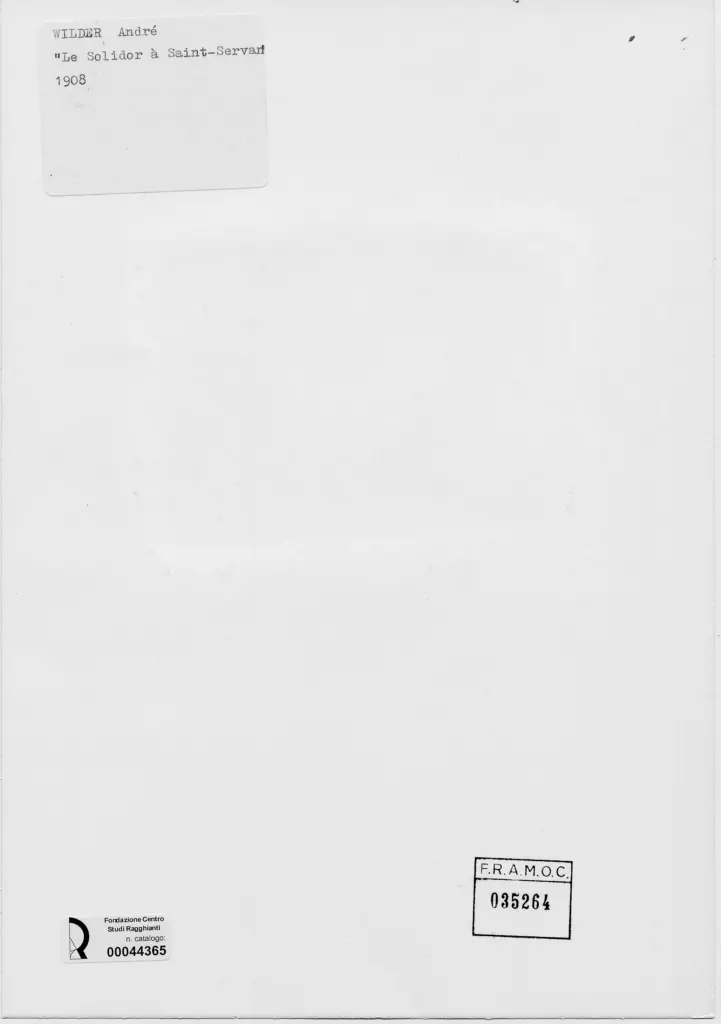 Anonimo , Wilder, Andr&egrave; - sec. XX - La Solidor a Saint Servant , retro