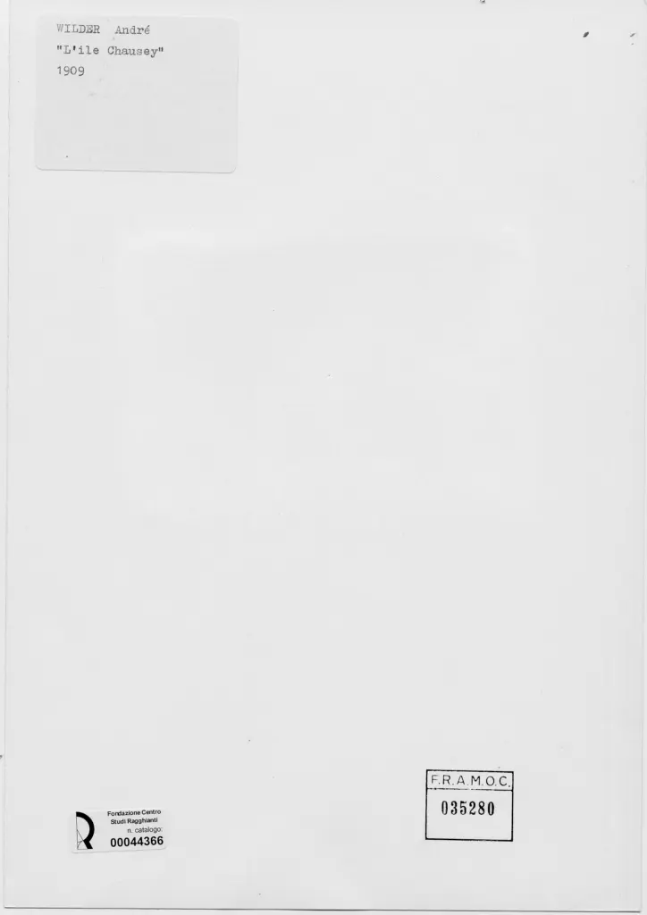 Anonimo , Wilder, Andr&eacute; - sec. XX - L'ile Chausey , retro