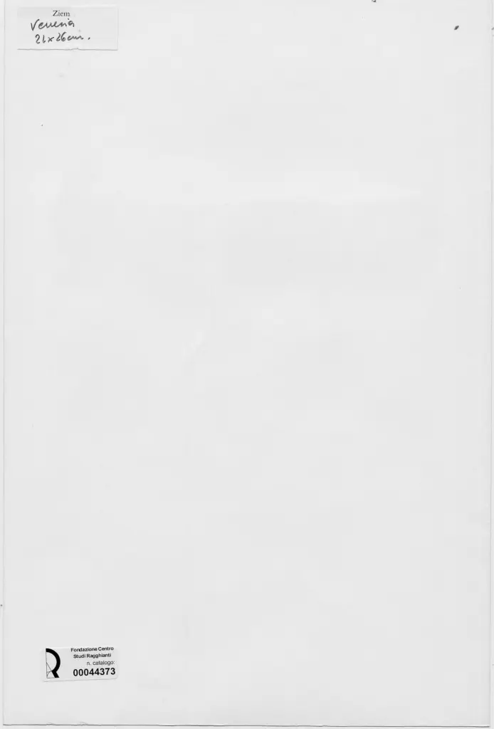 Anonimo , Ziem, Felix - sec. XIX/ XX - Veduta di Venezia , retro