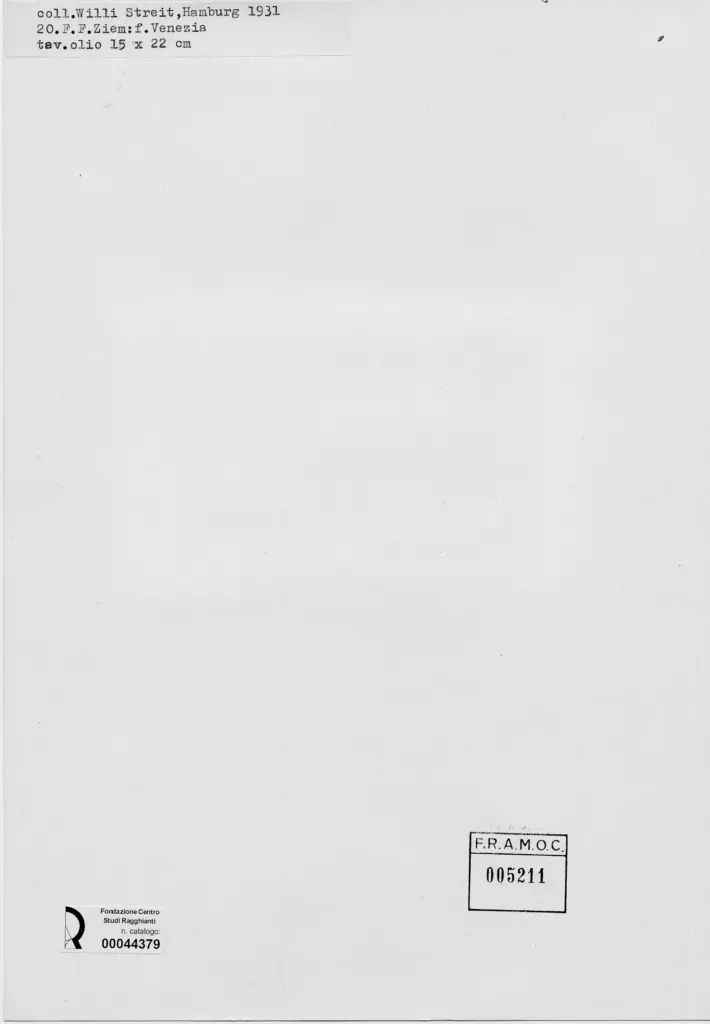 Anonimo , Ziem, Felix - sec. XIX/ XX - Veduta di Venezia , retro