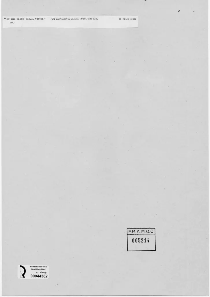 Anonimo , Ziem, Felix - sec. XIX/ XX - Sul Canal Grande a Venezia , retro