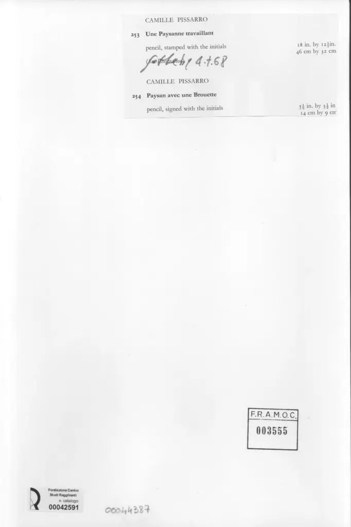 Anonimo , Pissarro, Camille - sec. XIX - Paysan avec une brouette , retro