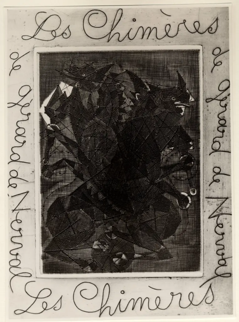 Adam, Henri Georges , Illustrazione del libro "Les Chim&egrave;res" di G. de Nerval