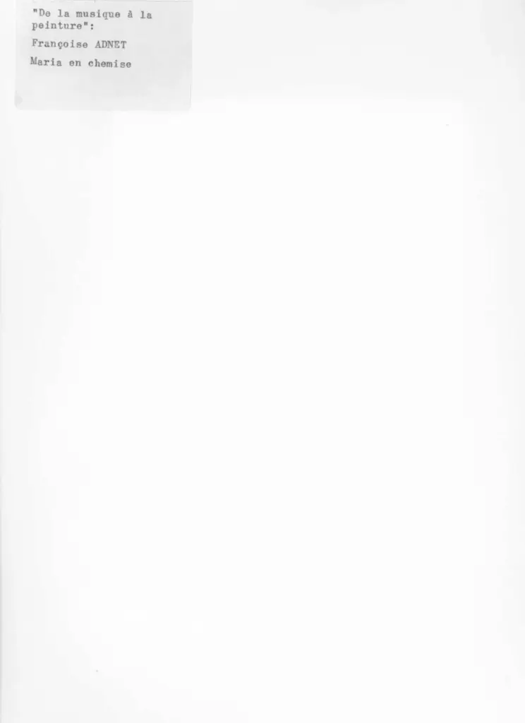 Anonimo , Adnet, Franciose - sec. XX - Maria en chemise , retro