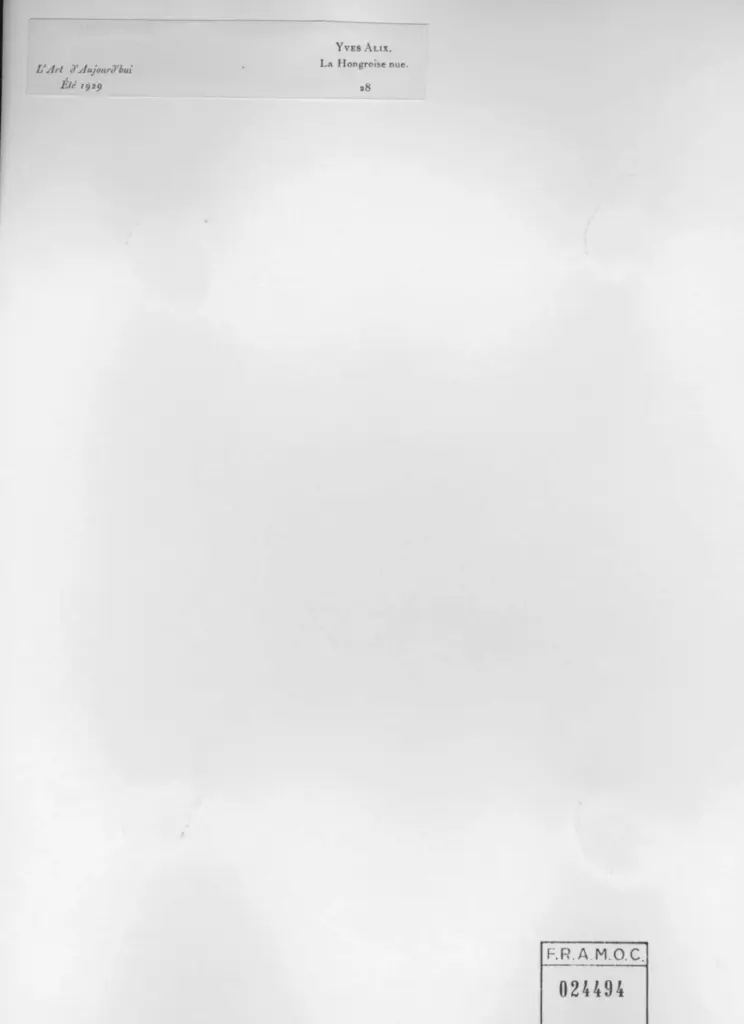 Anonimo , Alix, Yves - sec. XIX/ XX - La Hongroise nue , retro