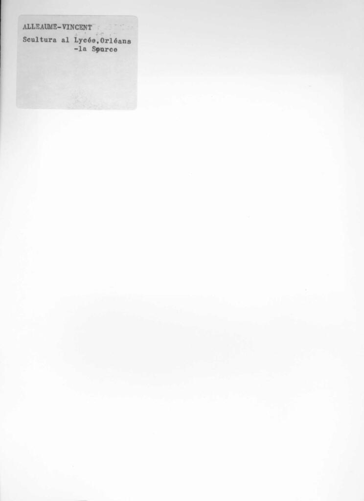 Anonimo , Alleaume, Vincent - sec. XX - Composizione in muratura , retro