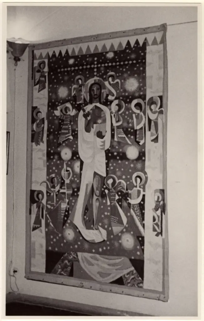 Anonimo , Aym&eacute;, Alix - sec. XX - Ges&ugrave; con angeli intorno , fronte