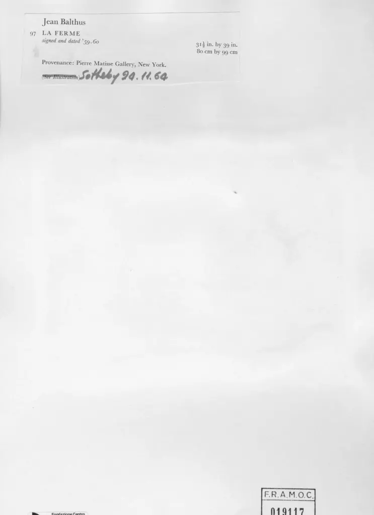 Klossowski de la Rola, Balthasar - sec. XX , retro