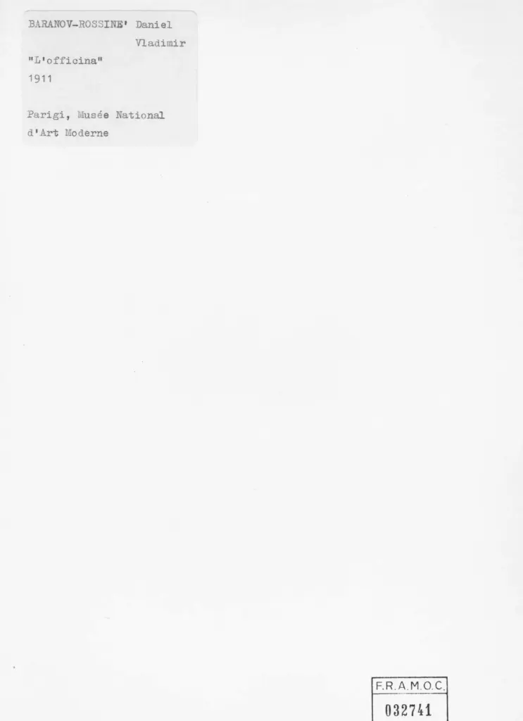 Anonimo , Baranov - Rossin&eacute;, Daniel Vladimir - sec. XX - L'officina , retro