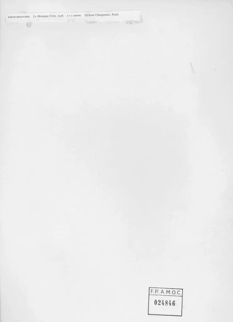 Anonimo , Baron-Renouard, Francois - sec. XX - La Montagne Verte , retro