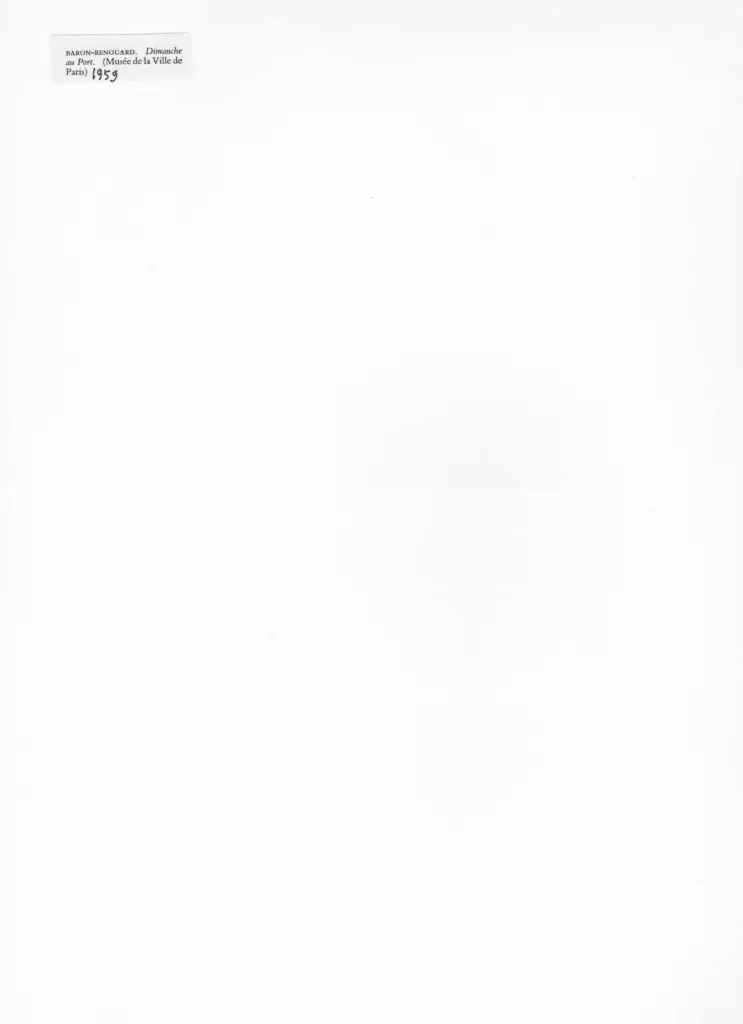 Anonimo , Baron-Renouard, Francois - sec. XX - Dimanche au port , retro
