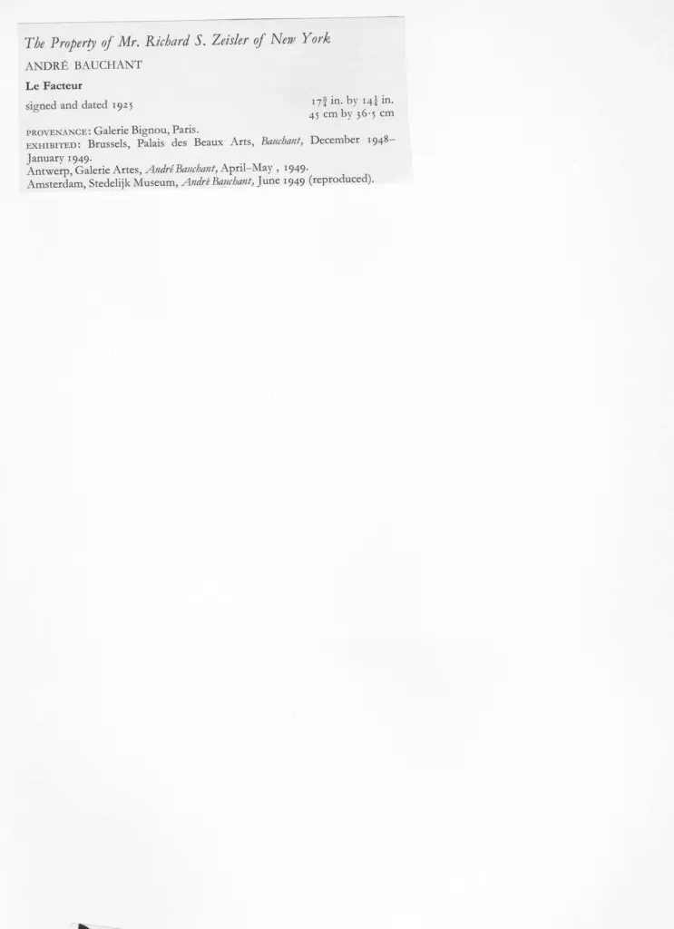 Anonimo , Bauchant, André - sec. XX - Le Facteur , retro