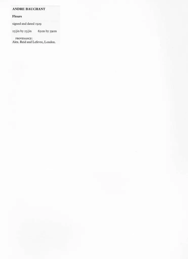 Bauchant, Andr&eacute; - sec. XX , retro