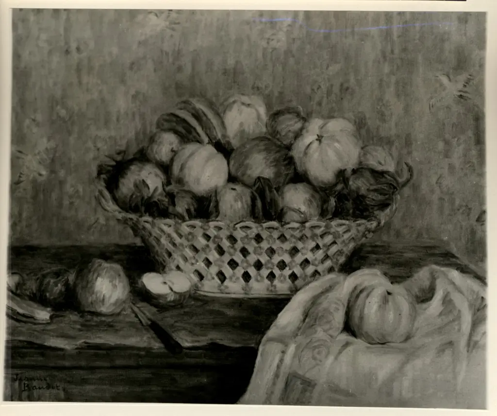 Anonimo , Baudot, Jeanne - sec. XX - Nature morte aux pommes , fronte