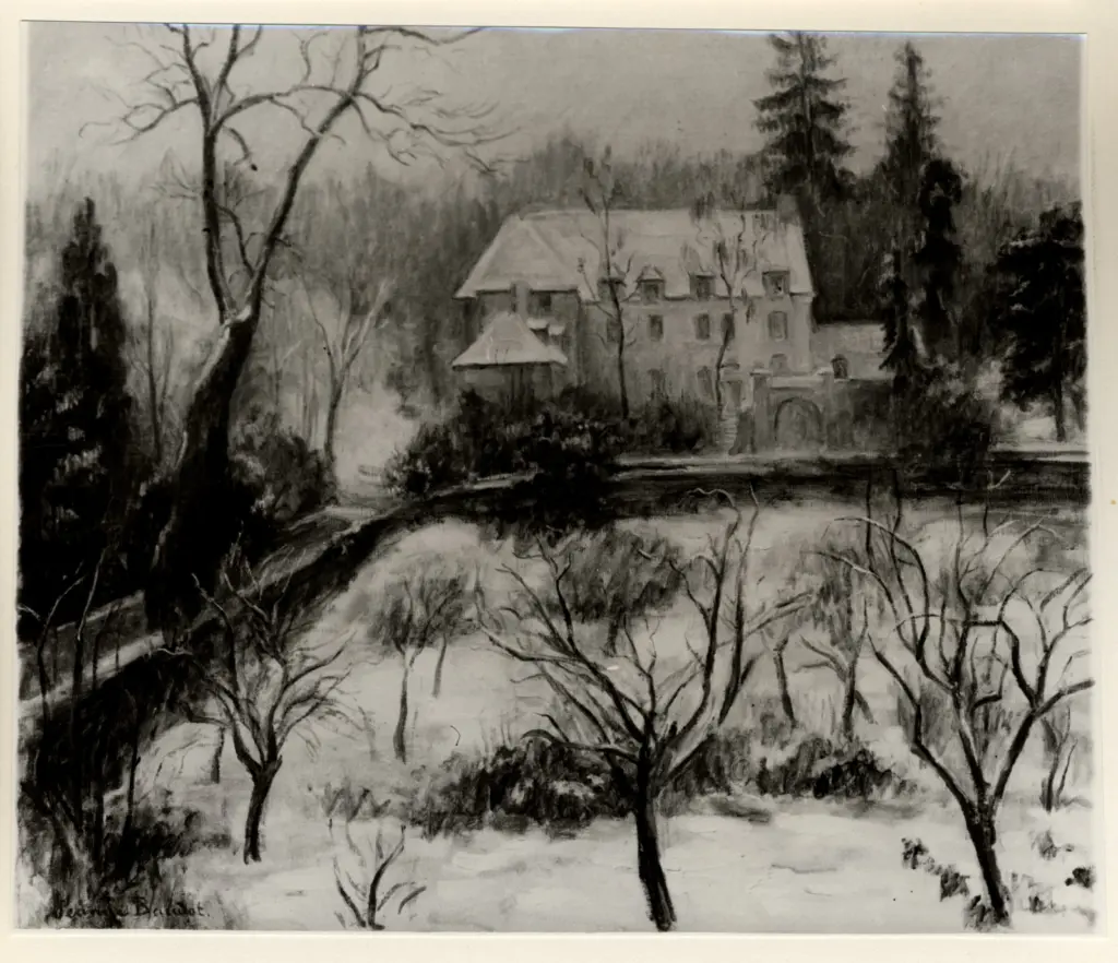 Anonimo , Baudot, Jeanne - sec. XX - Ch&acirc;teau &agrave; Louveciennes , fronte