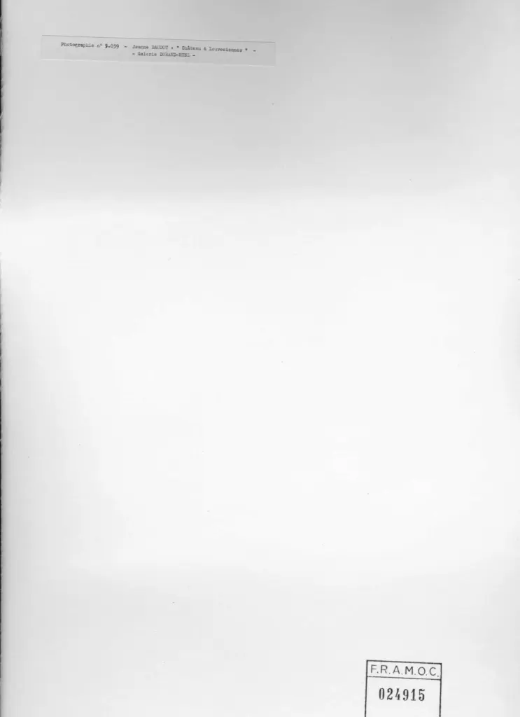 Anonimo , Baudot, Jeanne - sec. XX - Ch&acirc;teau &agrave; Louveciennes , retro