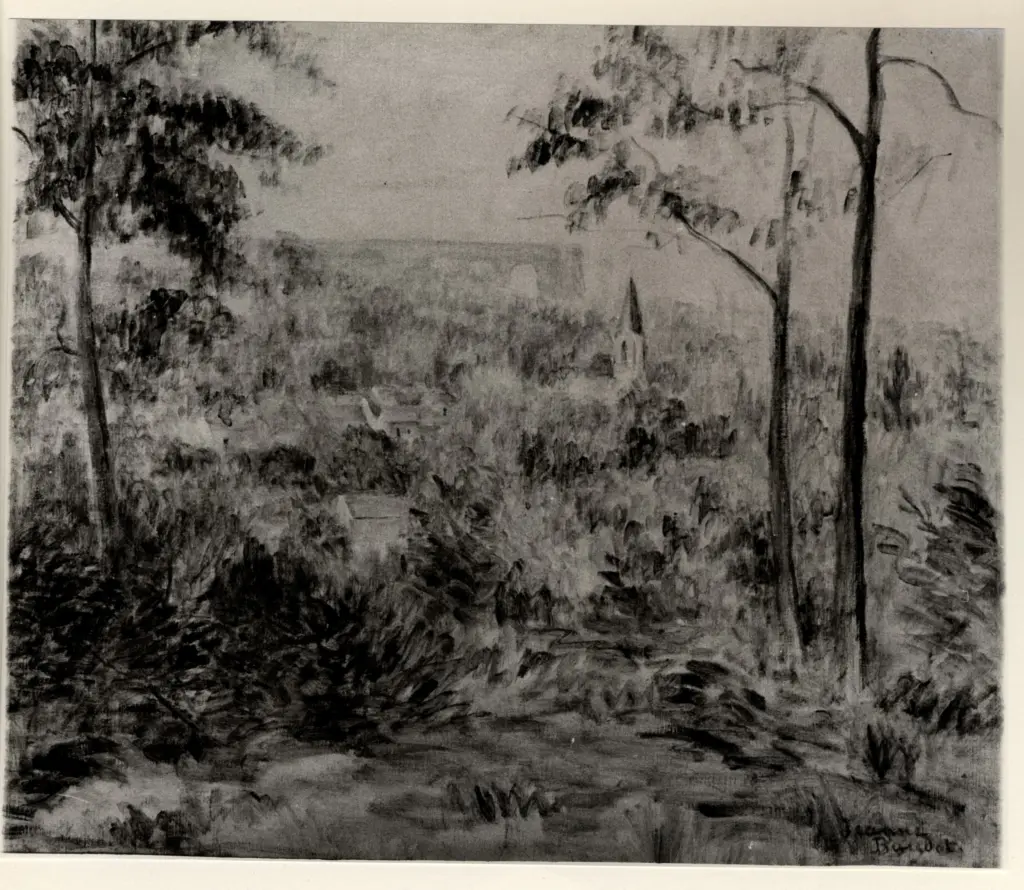 Baudot, Jeanne , Aqueduc e Eglise &agrave; Louveciennes