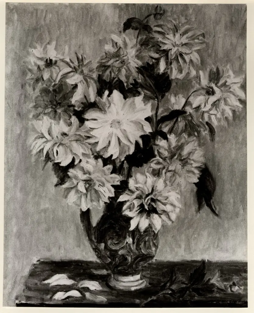 Anonimo , Baudot, Jeanne - sec. XX - Nature morte aux Dahlies , fronte