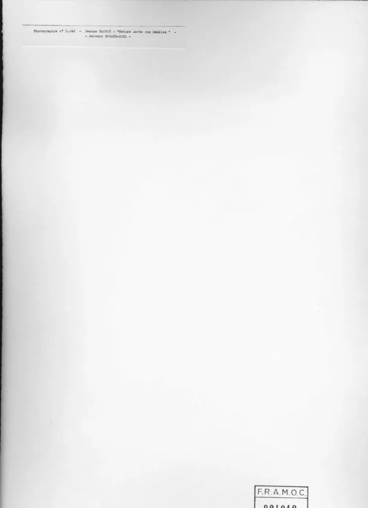 Anonimo , Baudot, Jeanne - sec. XX - Nature morte aux Dahlies , retro