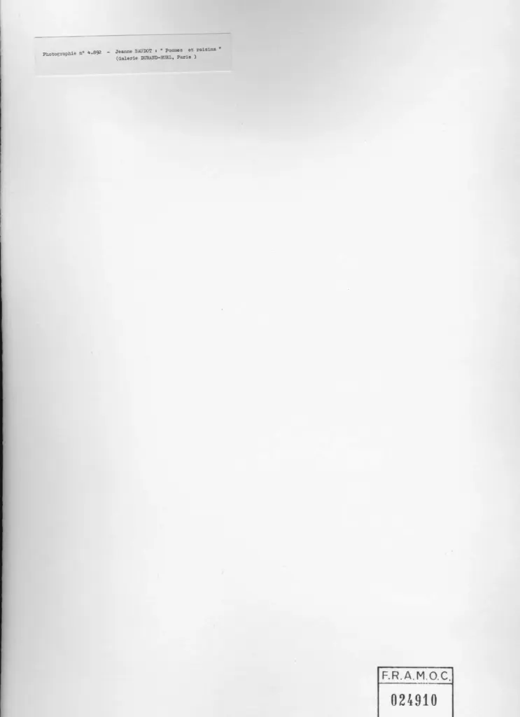 Anonimo , Baudot, Jeanne - sec. XX - Pommes et raisins , retro