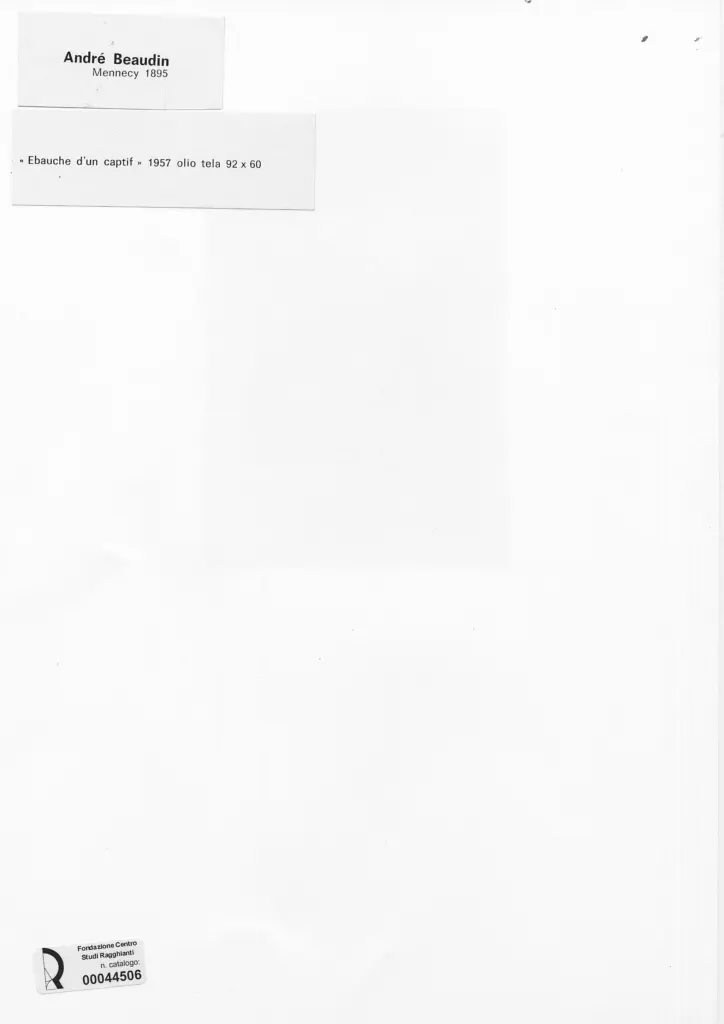 Anonimo , Beaudin, Andr&egrave; - sec. XIX/ XX - Progetto di un prigioniero , retro