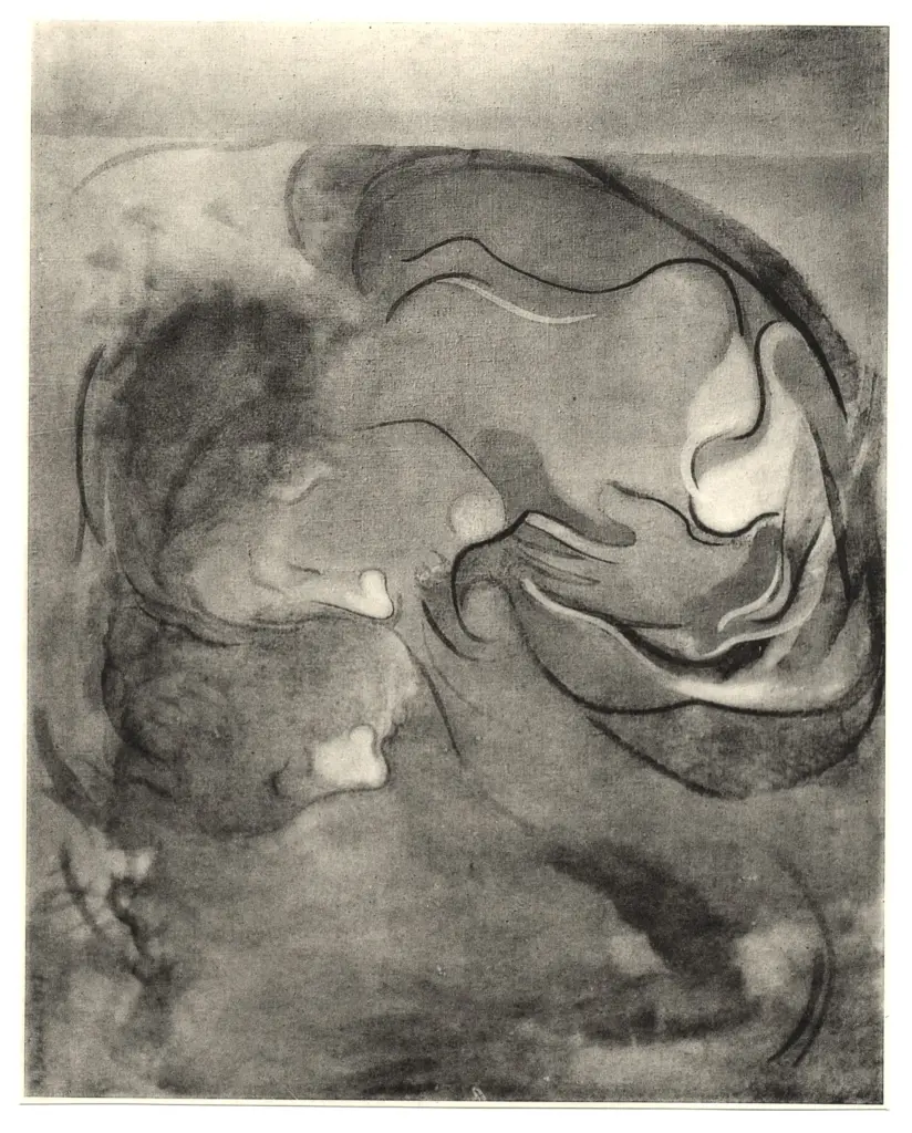 Anonimo , Beaudin, Andr&egrave; - sec. XX - Due personaggi con teste sfocate , fronte