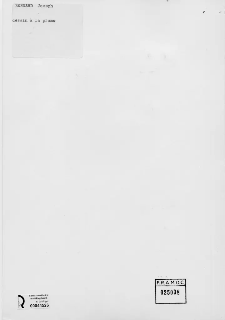 Anonimo , Bernard, Joseph - sec. XIX/ XX - Dessin &agrave; la plume , retro