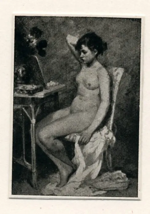 Anonimo , Berg&egrave;s, Marcel - sec. XX - Giovane donna alla toilette , fronte