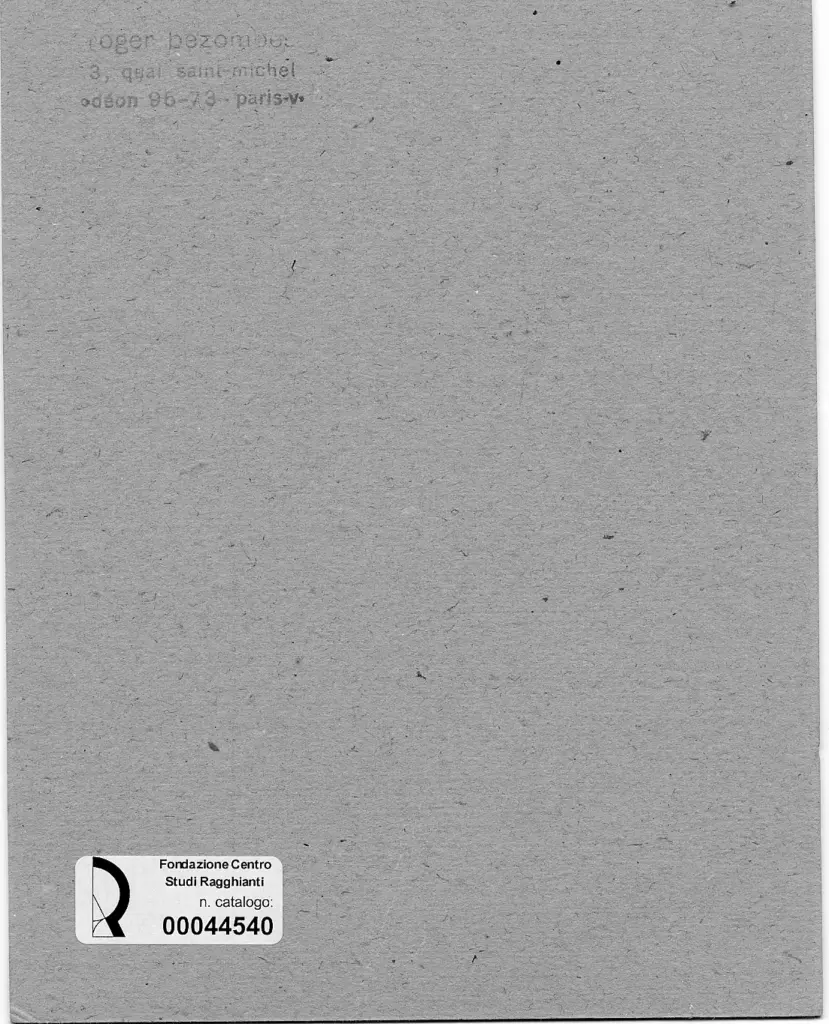 Anonimo , Bezombes, Roger - sec. XX - Decorazione astratta , retro