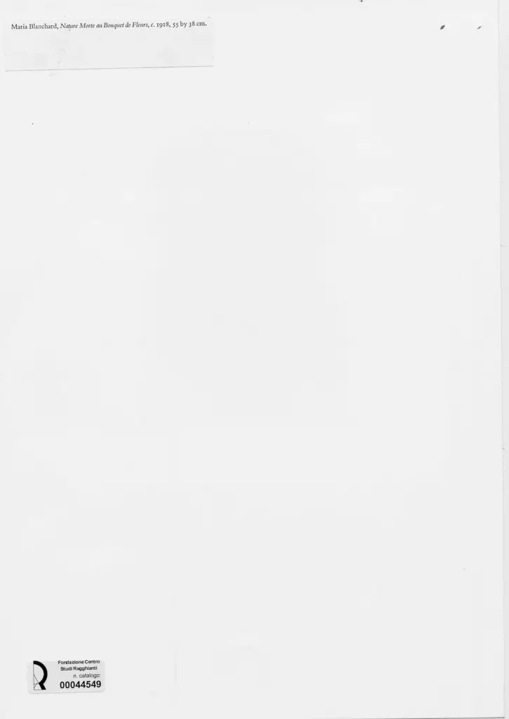 Anonimo , Blanchard, Marie - sec. XX - Natura morta con mazzo di fiori , retro
