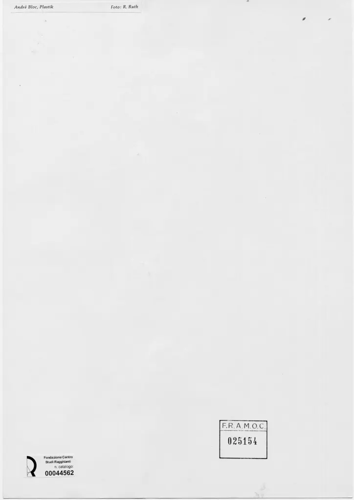 Ruth, R. , Bloc, Andr&eacute; - sec. XX - Plastik , retro