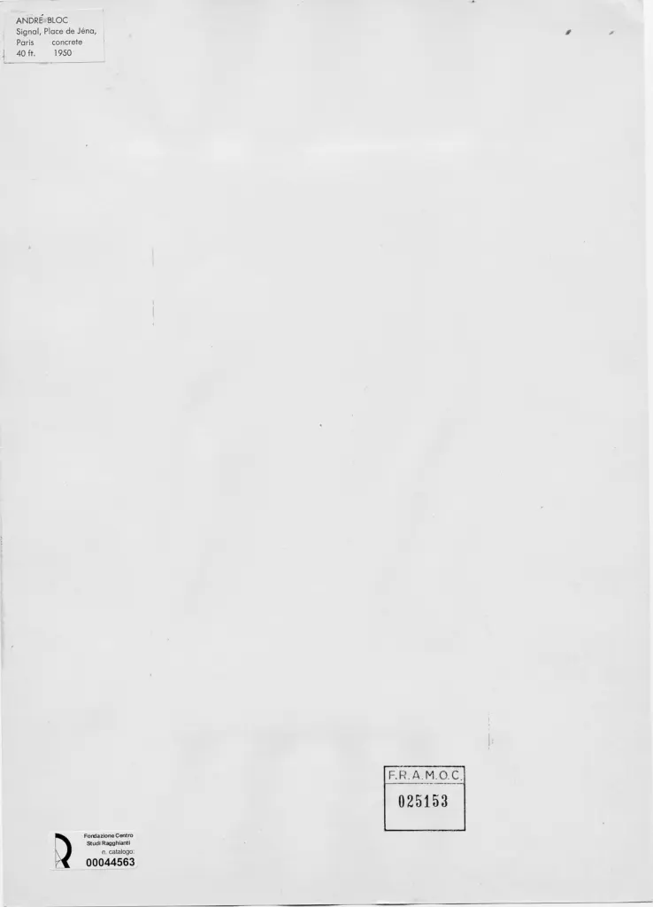 Anonimo , Bloc, Andr&eacute; - sec. XX - Segnale , retro