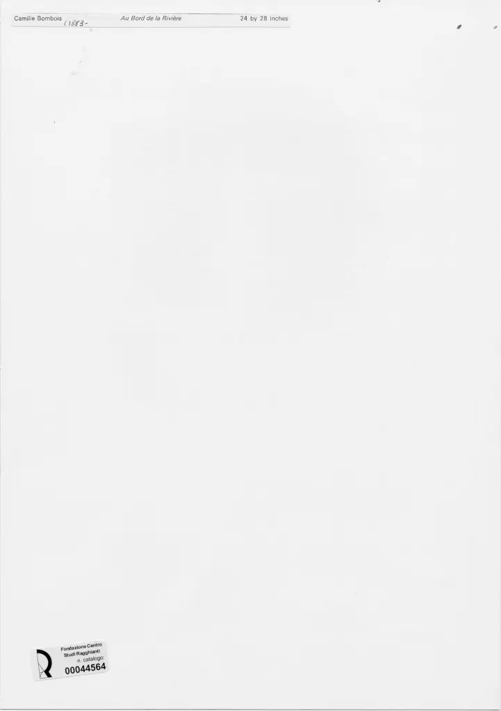 Anonimo , Bombois, Camille - sec. XIX - Sulla riva del fiume , retro