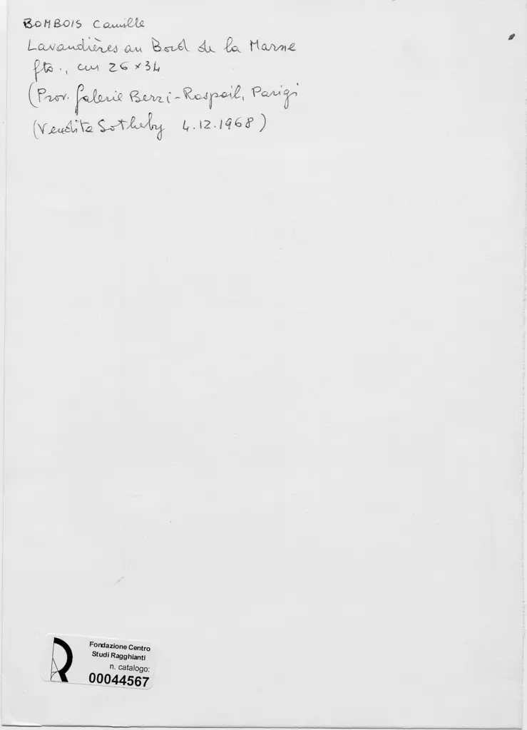 Anonimo , Bombois, Camille - sec. XIX/ XX - Lavandaie sulla riva della Marna , retro