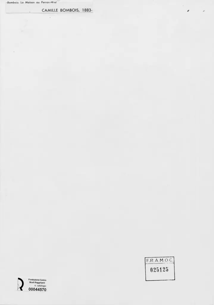 Anonimo , Bombois, Camille - sec. XX - La casa a Perron , retro