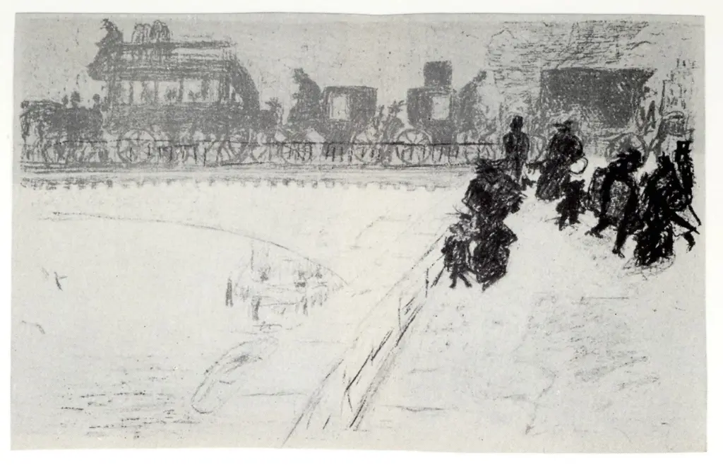 Anonimo , Bonnard, Pierre - sec. XIX - Quelques aspects de la vie de Paris. Le pont des Arts , fronte