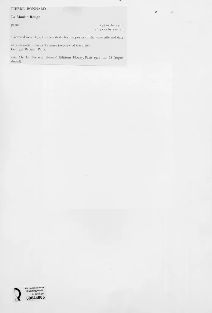Anonimo , Bonnard, Pierre - sec. XIX - Le Moulin Rouge , retro