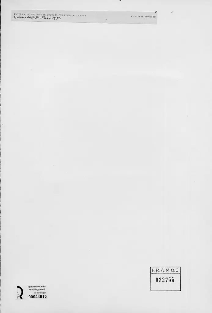 Anonimo , Bonnard, Pierre - sec. XX - Signora in bicicletta con cane , retro