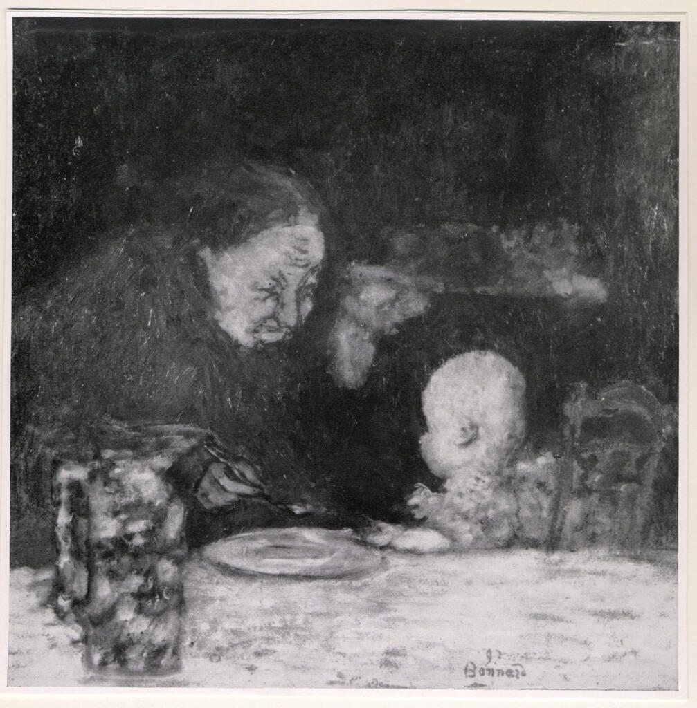 Anonimo , Bonnard, Pierre - sec. XIX - Nonna con bambino , fronte