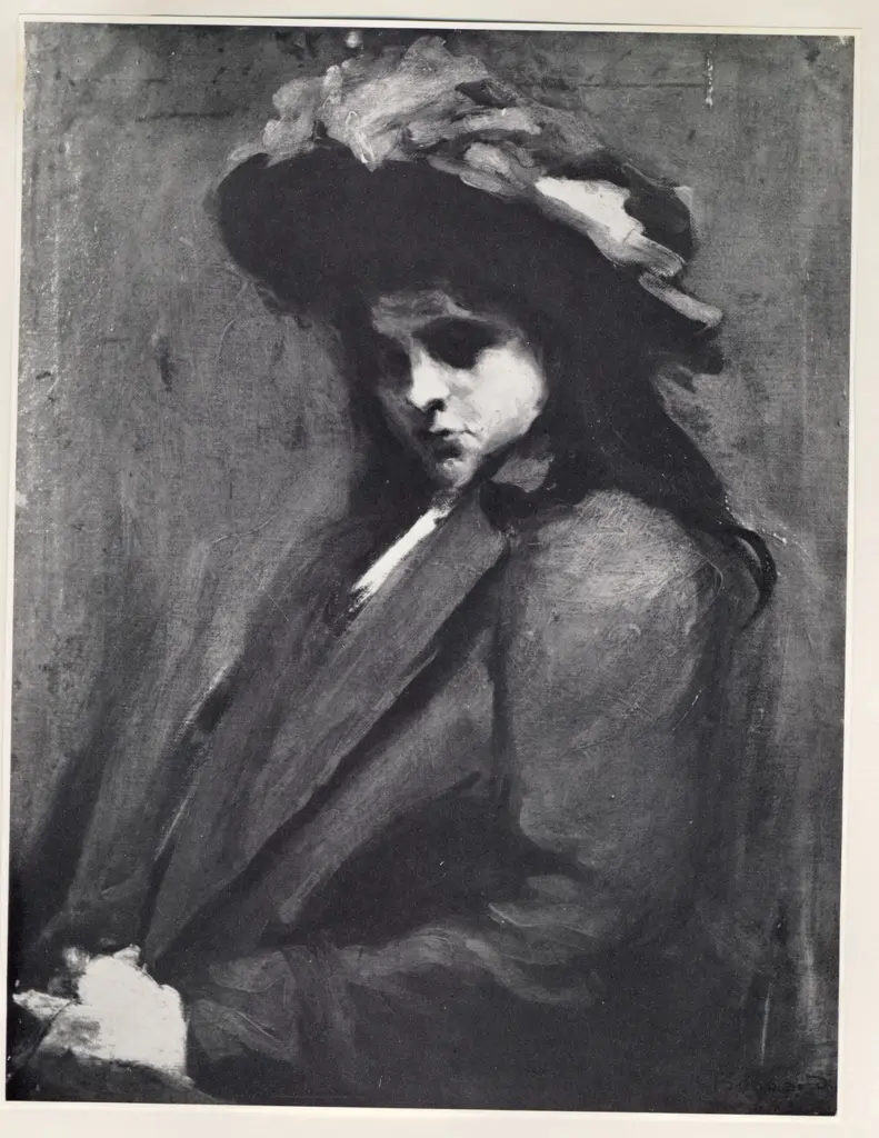 Anonimo , Bonnard, Pierre - sec. XIX - Ritratto di Mademoiselle Terrasse come Corsaro Rosso , fronte