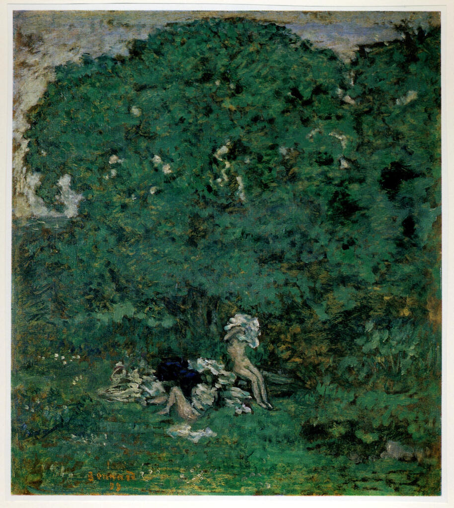 Anonimo , Bonnard, Pierre - sec. XIX - Bagnanti in un bosco , fronte