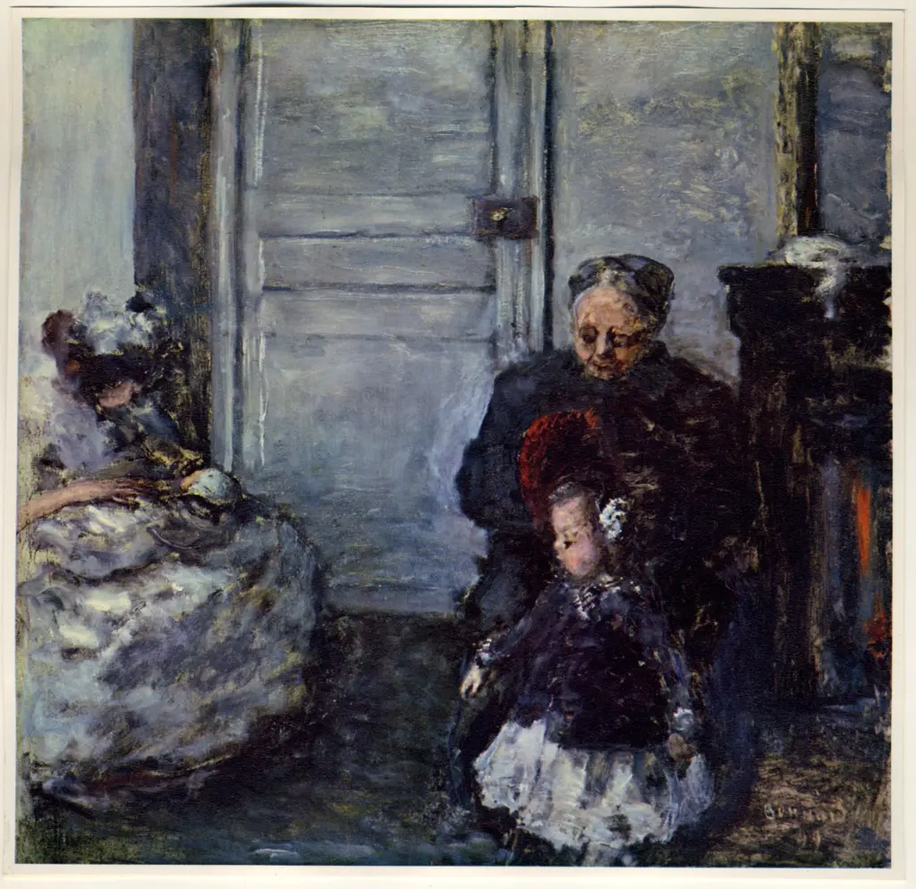 Anonimo , Bonnard, Pierre - sec. XIX - Donna e bambino , fronte