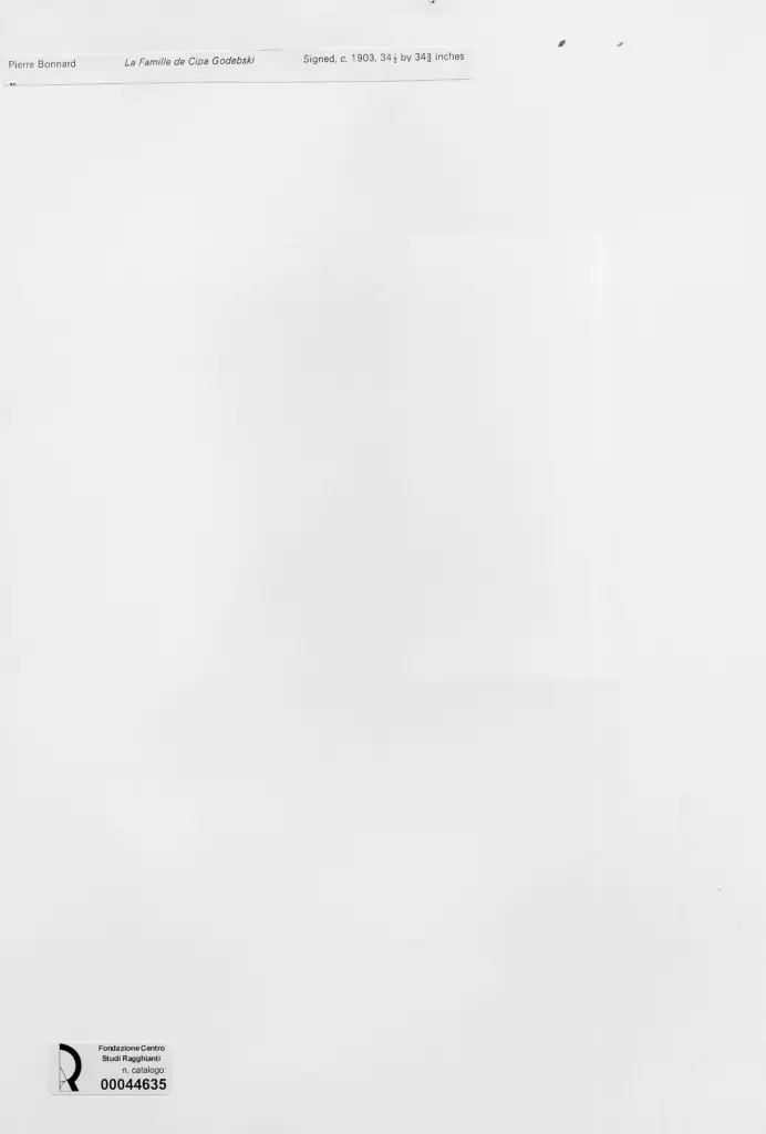 Anonimo , Bonnard, Pierre - sec. XX - La famiglia di Cipa Godebski , retro