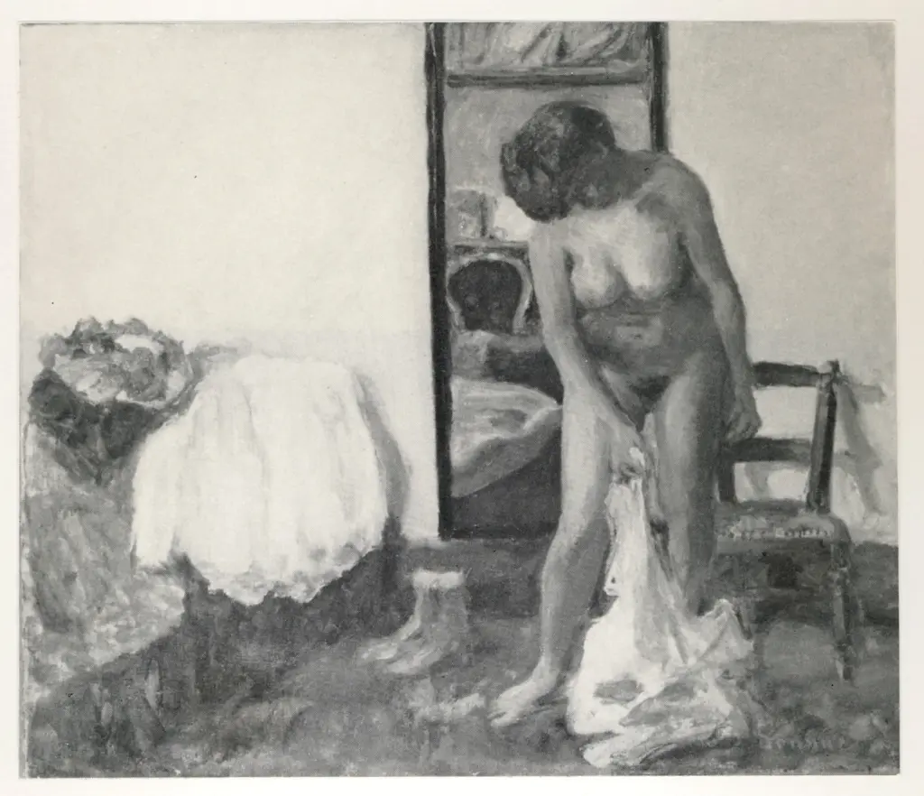 Anonimo , Bonnard, Pierre - sec. XX - Donna che si spoglia , fronte