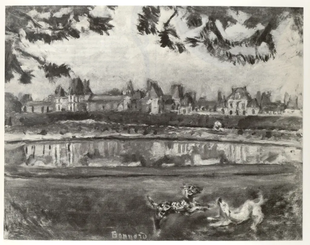 Anonimo , Bonnard, Pierre - sec. XX - Il castello di Fontainbleau , fronte