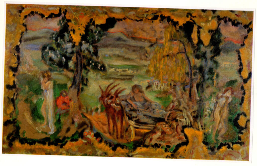 Anonimo , Bonnard, Pierre - sec. XX - Paesaggio con bagnanti , fronte